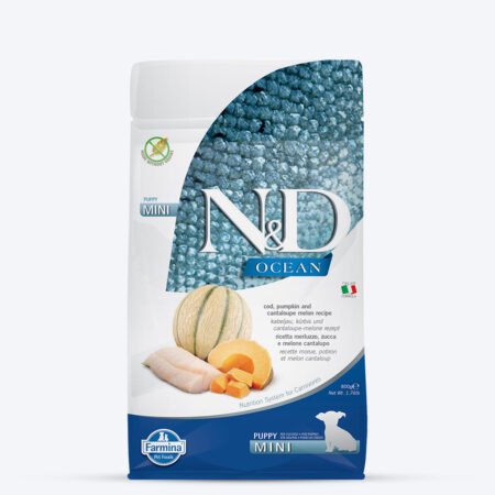 Farmina N&D Ocean COD Pumpkin& Cantaloupe Melon Grain Free Puppy Dry Food - Mini Breed