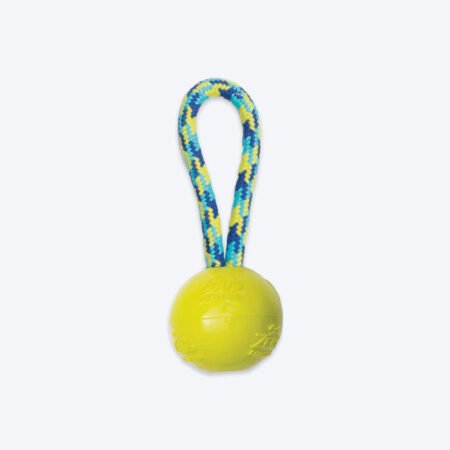 Zeus Fitness TPR & Rope Ball Tug Fetch Dog Toy - Green/Blue