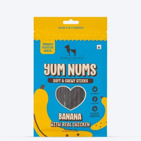 HUFT Yum Nums Soft & Chewy Sticks Banana with Real Chicken Treat For Dogs - 70 g