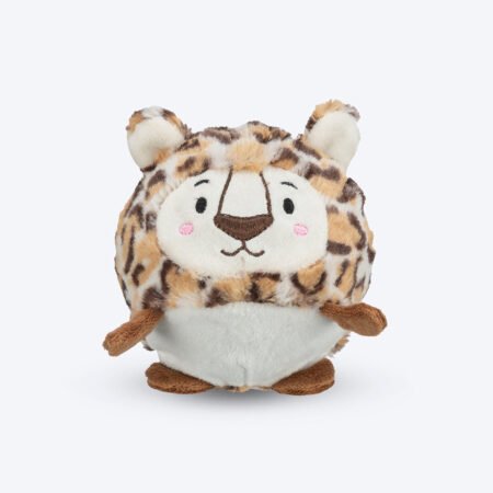 Trixie Leopard Ball With Sound Plush Dog Toy - Brown - 13 cm