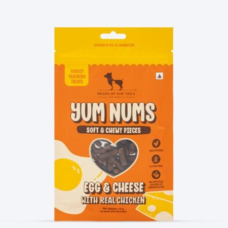 HUFT Yum Nums Soft & Chewy Sticks Egg & Cheese With Real Chicken Treat For Dogs
