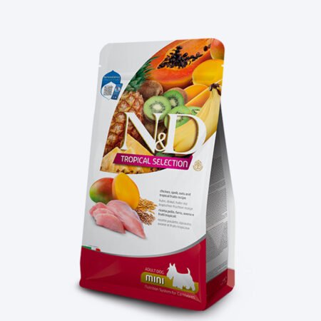 Farmina N&D Tropical Selection Chicken, Spelt, Oats & Tropical Fruits Mini Breed Dry Adult Dog Food - 1.5 Kg
