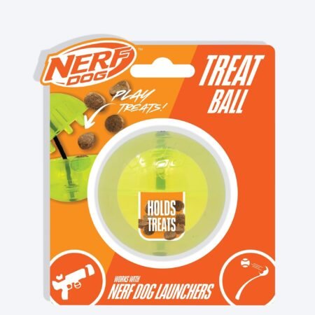 NERF DOG Bungee Treat Ball Toy For Dog - Green - 6.4 cm