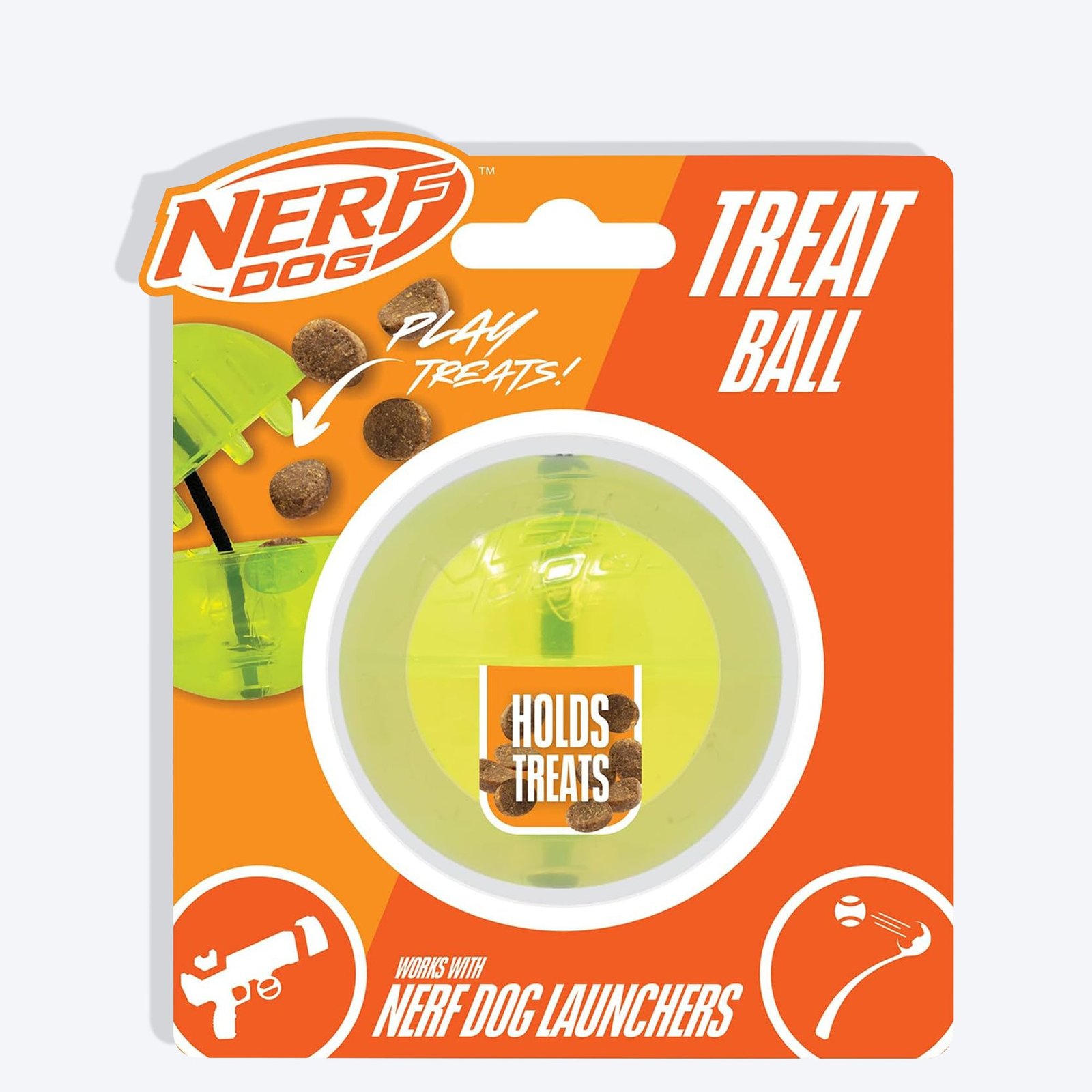 NERF DOG Bungee Treat Ball Toy For Dog - Green - 6.4 cm