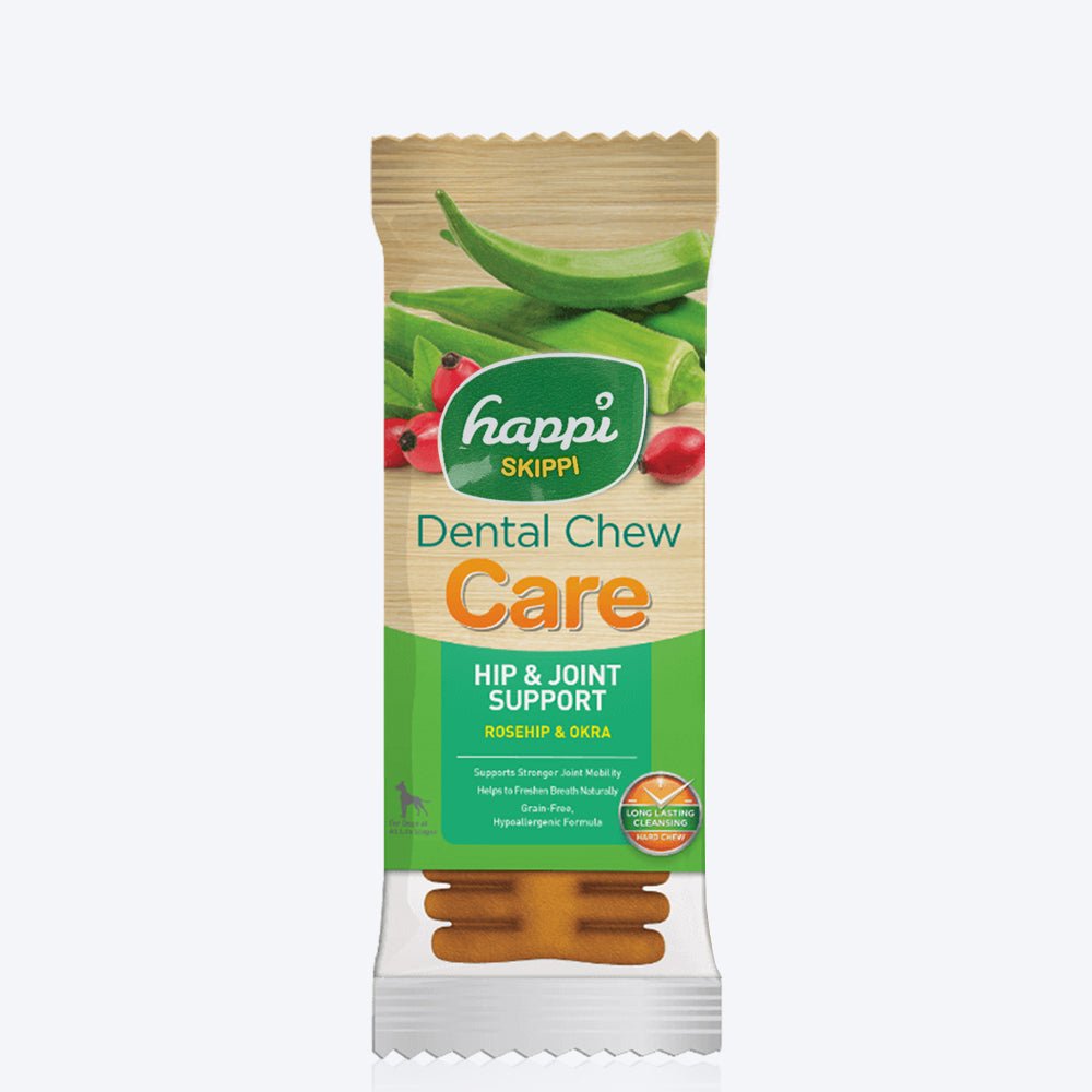Happi Skippi Dental Chew Care Rosehip & Okra Grain Free Treat For Dog - Single - 25 gm