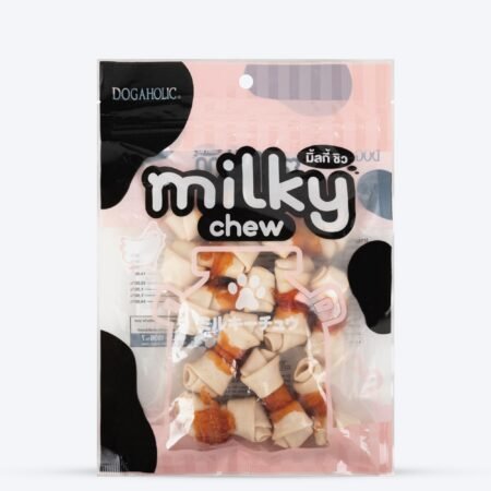 Dogaholic Milky Chew Bone Style Chicken Treat For Dog - 140 g (10 Pcs)
