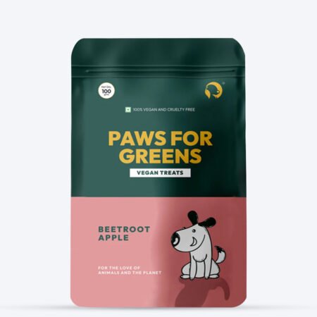 Paws For Greens Vegan Beetroot & Apple Treats For Dog - 100 gm