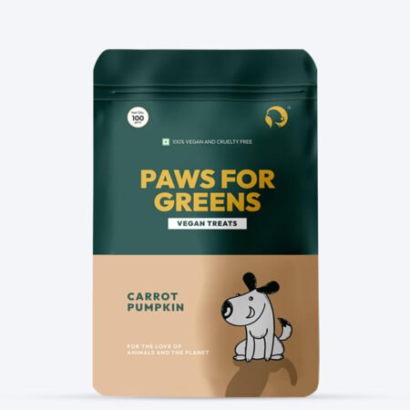 Paws For Greens Vegan Carrot & Pumpkin Treats For Dog - 100 gm