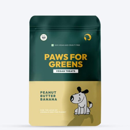Paws For Greens Vegan Peanut Butter & Banana Treats For Dog - 100 gm