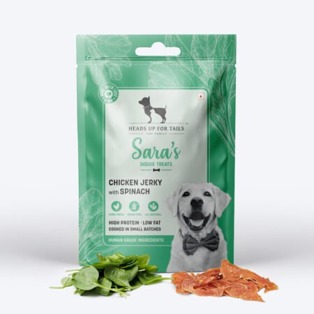 Sara's Chicken Jerky with Spinach Dog Treats Grain-Free 70g