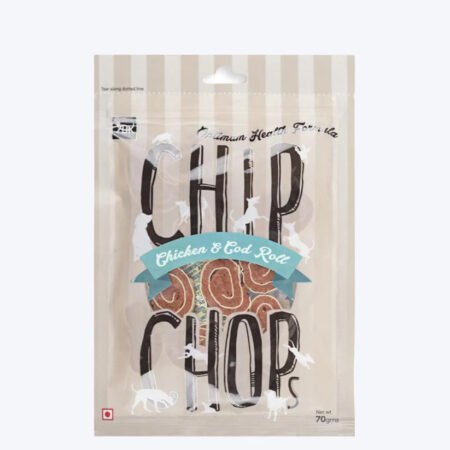 Chip Chops Chicken & Codfish Roll Treats For Dog - 70 g