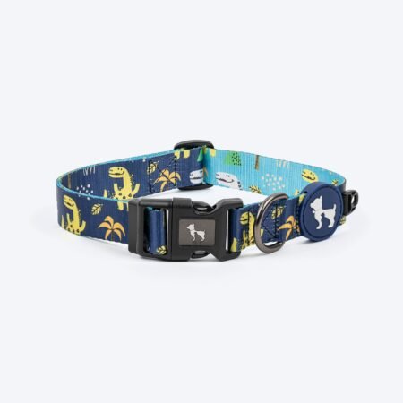 HUFT Dino Land Collar For Dog - Blue