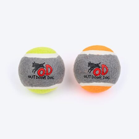 HUFT Big Bouncers Tennis Ball Toy For Dog - Orange & Green