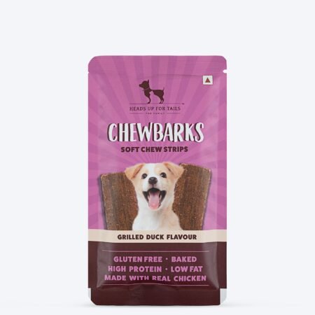 HUFT Chewbarks Dog Soft Chew Strips Treats - Grilled Duck - 30 gm