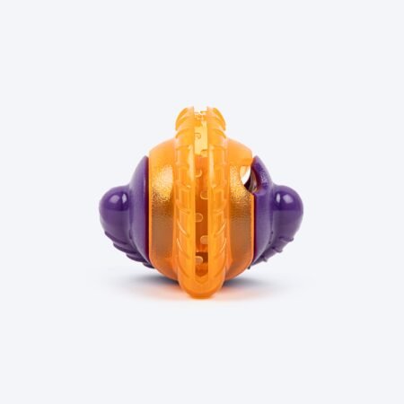 Dash Dog Chomping Champ Ball Toy For Dog - Orange & Purple