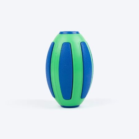 HUFT Rugby Chew Toy For Dog - Blue & Green