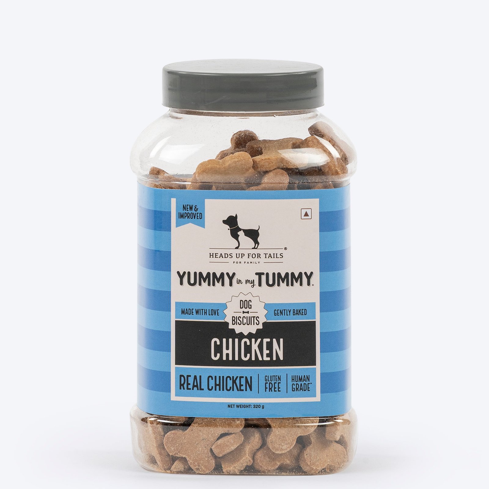 HUFT Yummy In My Tummy Chicken Gluten-Free Dog Biscuits - 320 gm (Best Before July'26)