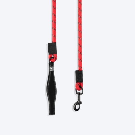 HUFT Classic Rope Leash For Dog - Red - 5 ft