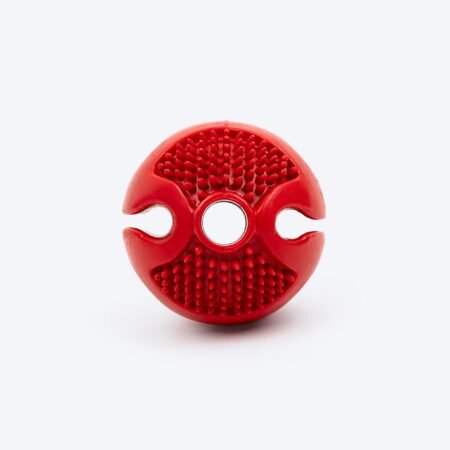 Dash Dog Spikey Snacker Chew Ball Dog Toy - Red