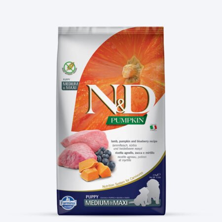 Farmina N&D Grain Free Pumpkin Lamb & Blueberry Medium & Maxi Breed Dry Puppy Food