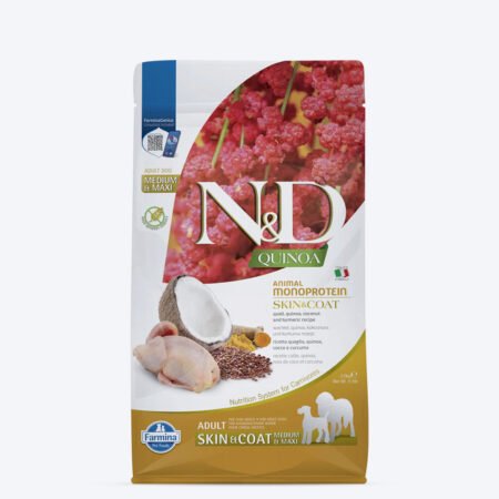 Farmina N&D Quinoa Quail, Coconut & Turmeric (Skin & Coat) Medium & Maxi Breed Dry Adult Dog Food