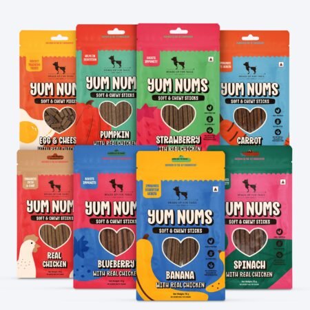 HUFT Yum Nums All-In-One Treats : Chicken, Veggies & Fruity For Dogs - 600 Gm (Each 70 gm)