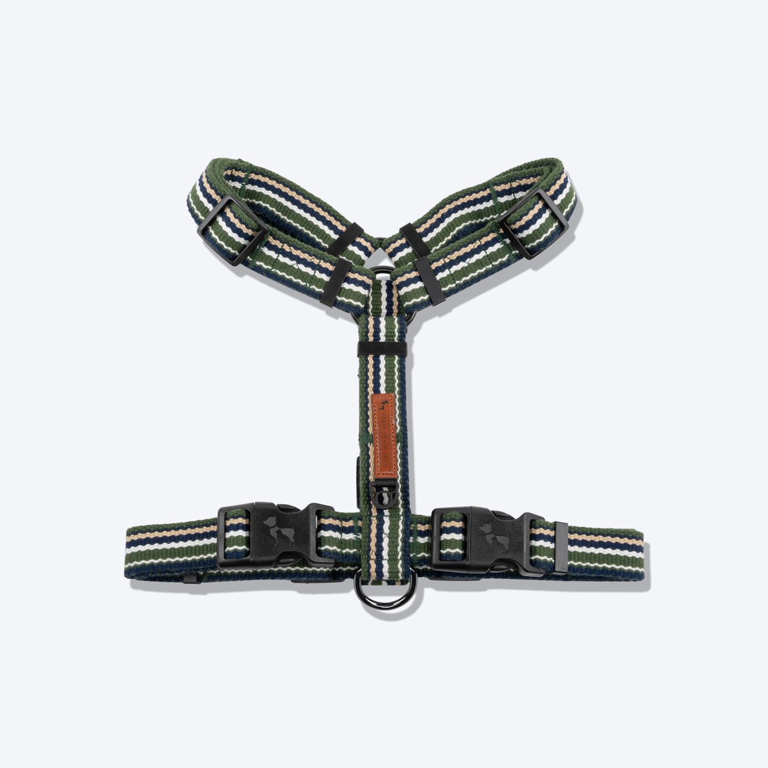 HUFT Vintage Dog H-Harness - Navy & Green
