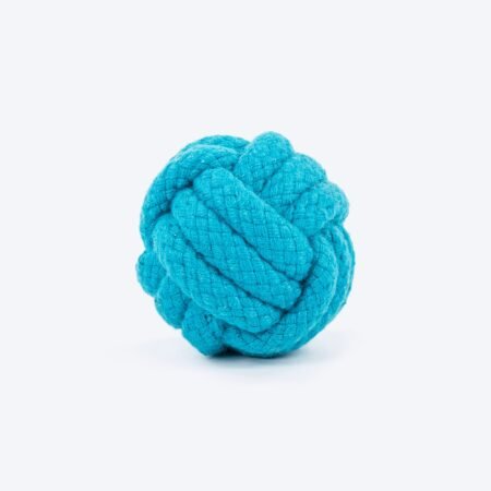 HUFT Classic Knotted Rope Ball Toy For Dog - Blue