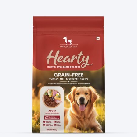 Hearty Grain-Free Adult Dog Food Turkey Fish & Chicken