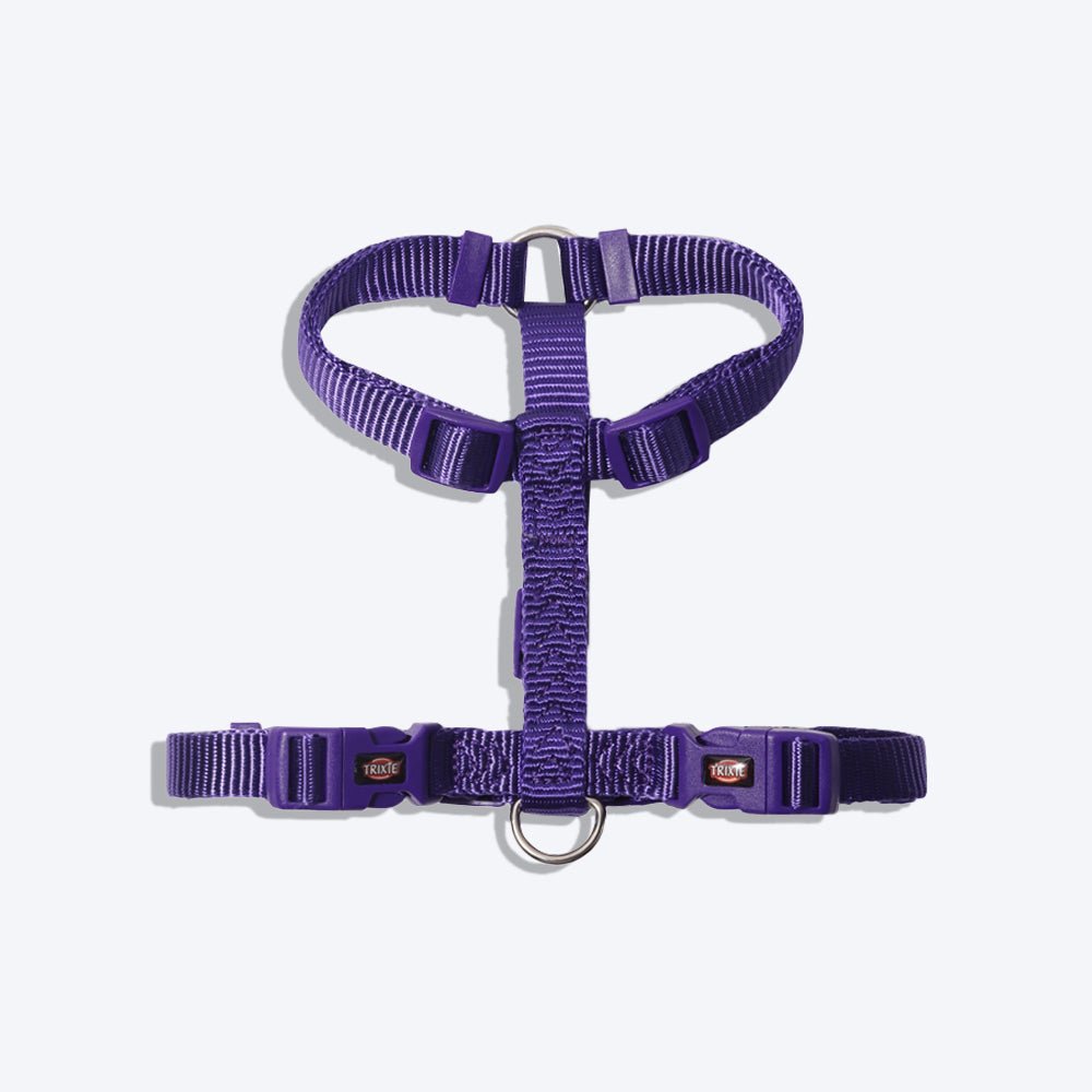 Trixie Premium Nylon H-Harness For Dogs - Violet