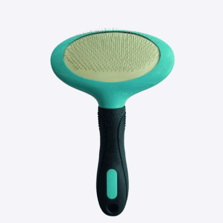 M-Pets Oval Slicker Brush - Black & Blue