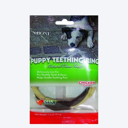 NPIC N-Bone Puppy Teething Ring Treat - Chicken Flavour - 34 g