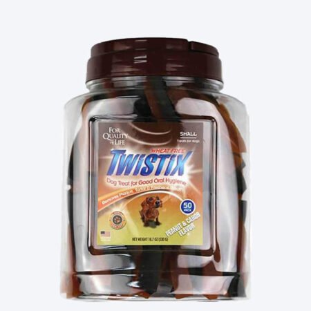 NPIC Twistix Peanut & Carob Dog Treats Canister - Small (50 Sticks) - 530g