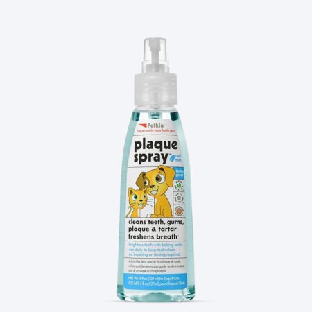 Petkin Plaque Spray-Dog and Cat Dental Care Solution 4 Oz- Dog Dental Care Solution Products Online in India | Heads Up For Tails
