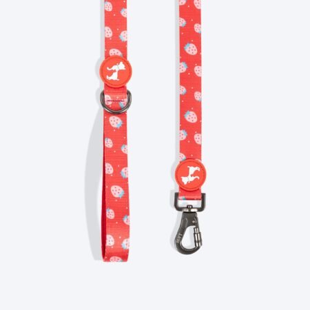 HUFT Berry Bliss Leash For Dog - Red