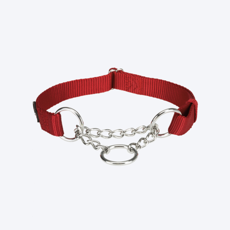 Trixie Premium Stop-The-Pull Dog Collar - Cherry Red