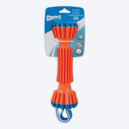 Chuckit Rugged Bumper Dog Fetch Toy - Orange & Blue - S