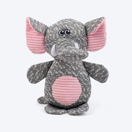 HUFT Squeaky Snugglephant Plush Toy For Dog - Grey