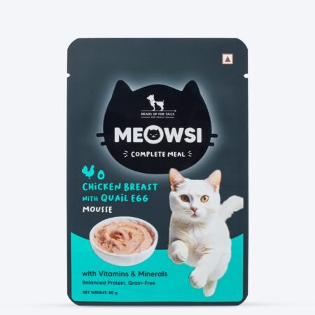 Meowsi Chicken Breast & Quail Egg Mousse Wet Cat Food 80g