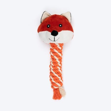 HUFT Foxy Fun Squeaky Plush Toy For Dog - Orange
