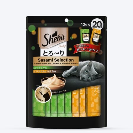Sheba Melty Sasami Selection Chicken & Chicken & Whitefish Flavors Cat Treats - 240 gm (20 x 12gm)