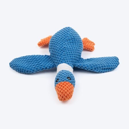HUFT Duck-n-Squeak Plush Toy For Dog - Blue