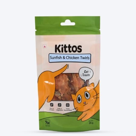 Kittos Purr-Fect Sunfish & Chicken Twirls Cat Treats - 35 g