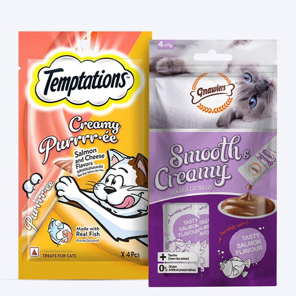 6942133310745_044a387f-8e89-400c-8764-e32fd8eb55dd.jpg Temptations & Gnawlers Salmon Surprise Treat Combo For Cat