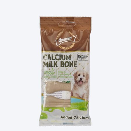 Gnawlers Calcium Milk Bone Dog Treats - Medium