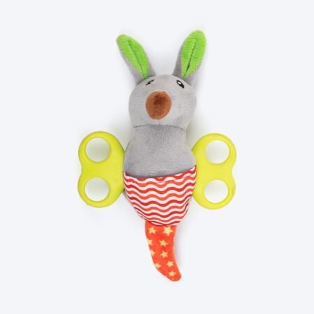 HUFT Cheery Roo Squeaky Plush Toy For Puppies - Multicolor