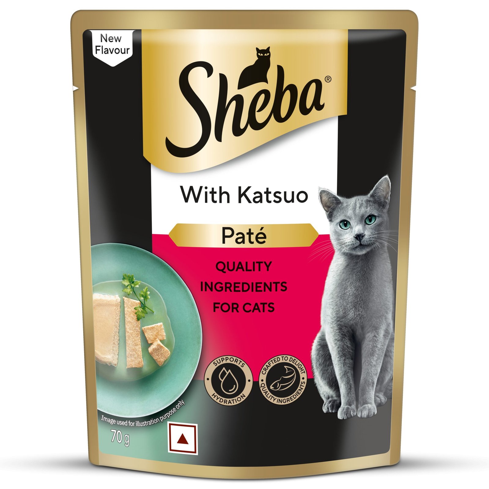 8853301100137_1.jpg Sheba Katsuo Pate Wet Food For Adult Cat - 70 gm