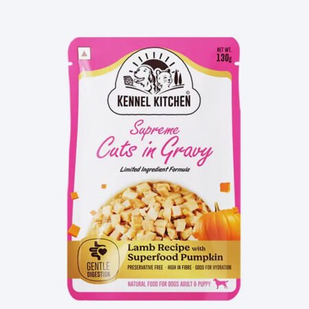 Kennel Kitchen Lamb with Pumpkin Supreme Cuts In Gravy Wet Dog Food - 130 g Packs