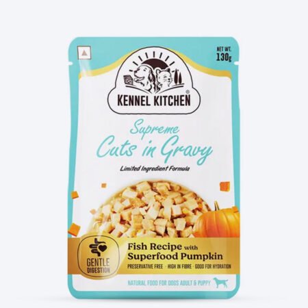 Kennel Kitchen Fish with Pumpkin Supreme Cuts In Gravy Wet Dog Food - 130 g Packs