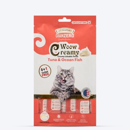 Signature Grain Zero Woow Creamy Tuna & Ocean Fish Lickable Treats For Cat & Kitten - 75 g